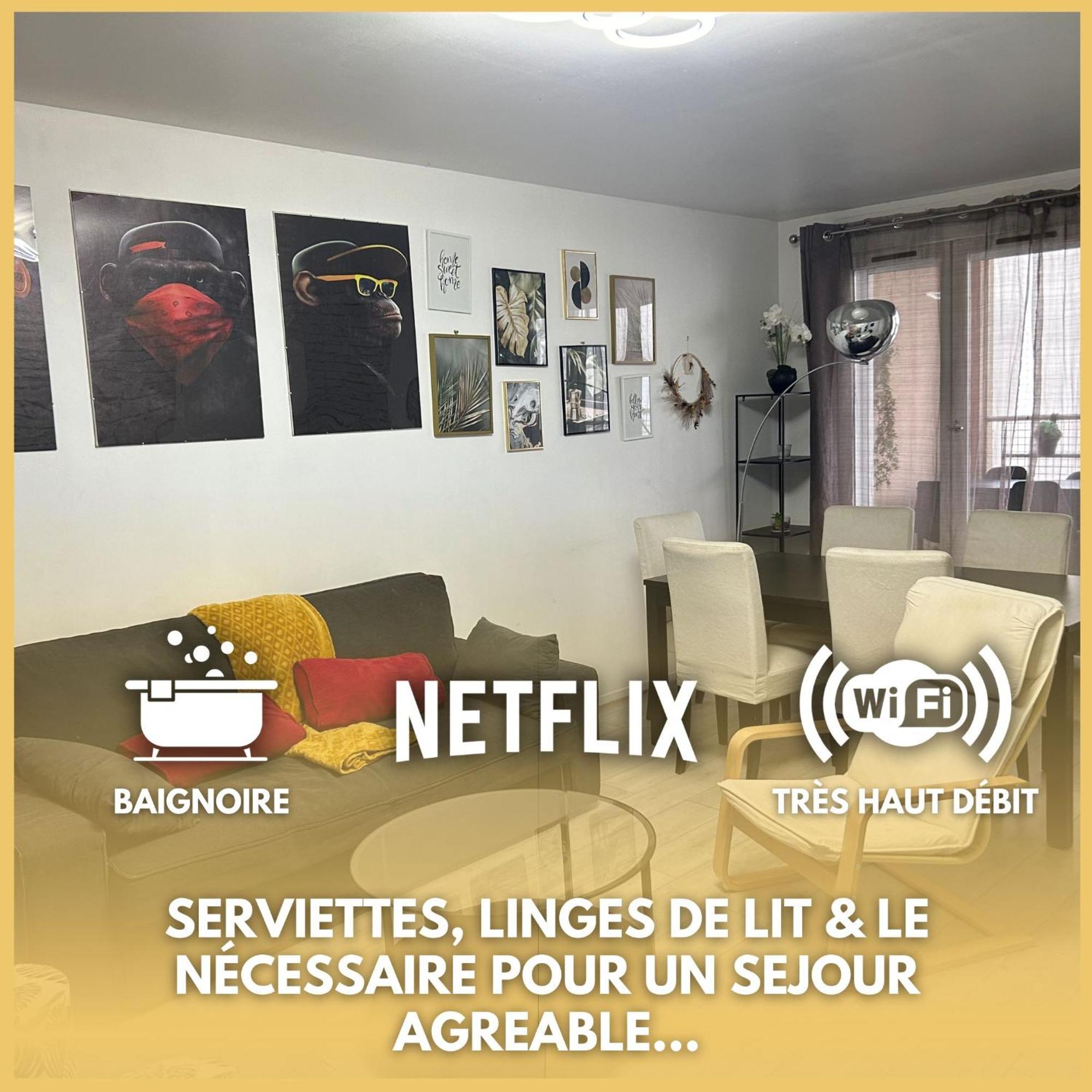 Appartement - Proche Rer - 2 Chambres & 4 Lits Double - Paris Orly Courcouronnes Esterno foto